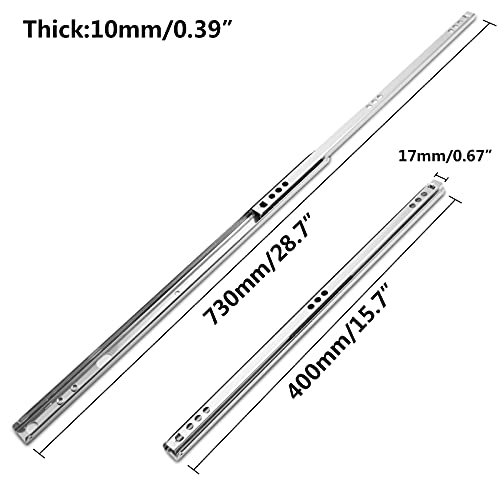 15.7 Inch Drawer Slides, 0.7" Wide, Pack of 2 - color: Style 1, size: 15.7" - 2PCS