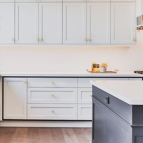Amerdeco 10 Pack Brushed Gold Cabinet Knobs Single Hole Cabinet Handles 2 Inch Solid Zinc Alloy Cupboard Drawer Knobs Kitchen Cabinet Knobs T Bar Hardware ZH0003 - color: Brushed Gold, size: Knobs