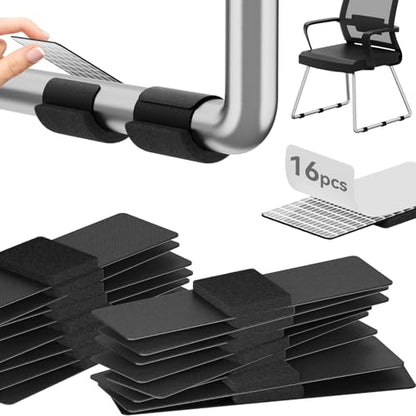 Sled Base Chair Floor Protectors Sled Base Chair Glides Wrap Around Floor Savers,Chair Leg Protectors Furniture Pads,Protect Floors Anti-Scratch Reduce Noise Easy Install (16pcs, Black Felt Pads) - size: Black Felt Pads