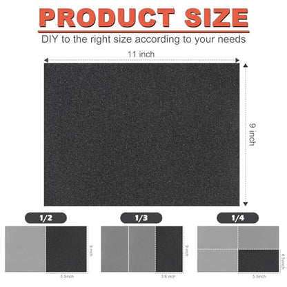 Wet Dry Sandpaper Sheets 9x11, 220 Grit, 12Pcs