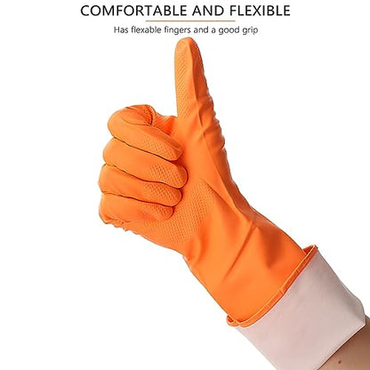 Latex Free Nitrile Cleaning Gloves, Medium, 3 Pairs - color: Green+orange+red, size: Medium