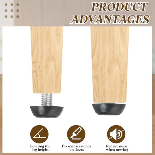 PATIKIL 20 Pcs M8 x 10mm Thread Adjustable Furniture Levelers, Furniture Feet Levelers Screw on Steel Screw in Threaded Leveling Feet Glides for Table Chair Cabinet Patio Legs - size: M8 x 10mm