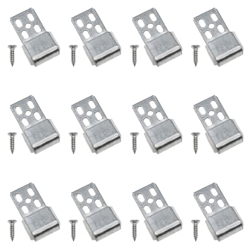 Lovelysp Couch Spring Repair Kit Upholstery Spring Clips with Mounting Screws Upholstery Furniture Spring Clips for Sofa Chair Bed Spring Clamp Repair Parts 12PCS