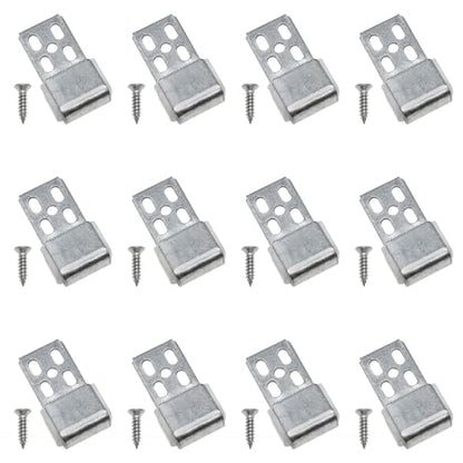 Lovelysp Couch Spring Repair Kit Upholstery Spring Clips with Mounting Screws Upholstery Furniture Spring Clips for Sofa Chair Bed Spring Clamp Repair Parts 12PCS