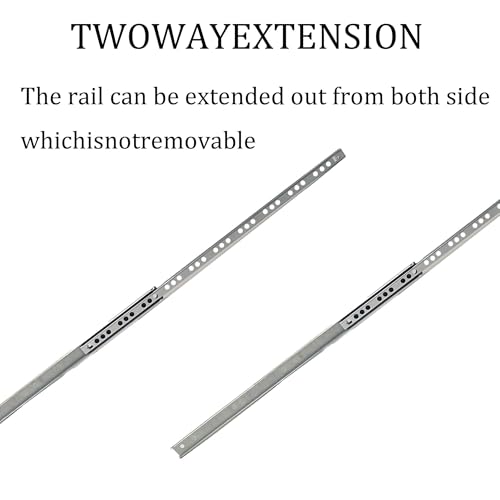 Metal Drawer Slides, 2Pcs Ball Bearing Drawer Slide Rails, Full Extension Side Mount Track, Smooth Quiet Glide for Cabinet, Kitchen, Dresser, File Cabinet, Heavy Duty Drawer Hardware 342mm - size: 342mm