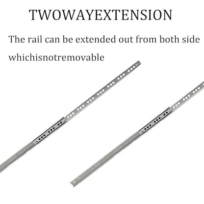 Metal Drawer Slides, 2Pcs Ball Bearing Drawer Slide Rails, Full Extension Side Mount Track, Smooth Quiet Glide for Cabinet, Kitchen, Dresser, File Cabinet, Heavy Duty Drawer Hardware 342mm - size: 342mm