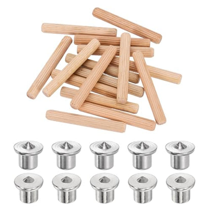 uxcell 150Pcs Wood Dowel Pins, 5/16" x 2 3/8" Wooden Dowel Rods - size: 5/16" x 2 3/8"