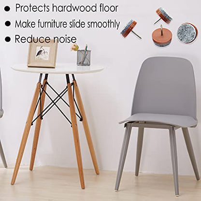 40pcs Round Heavy Duty Nail-on Felt Pad for Furniture Chair Table Leg Feet Floor Protectors Slide Smoothly (Brown, Pad Diameter 28mm) - color: Brown 28mm(40 Pcs)