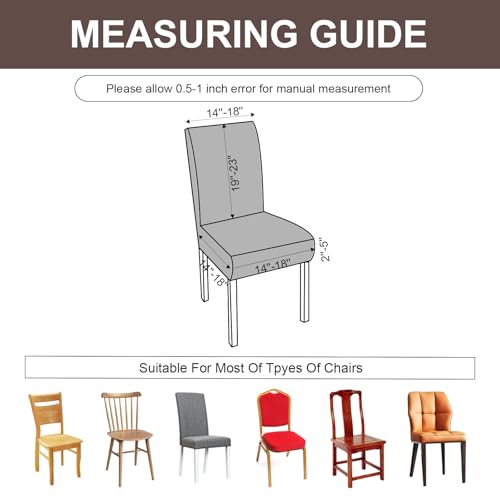 Waterproof Dining Room Chair Covers, Stretch Parsons Chair Slipcovers - color: Black, size: Regular-2 Pack