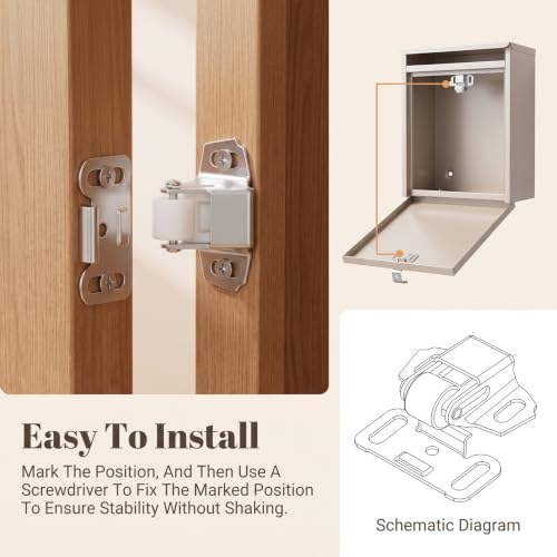 2 Pack Mailbox Replacement Roller Catch Assembly with Screws