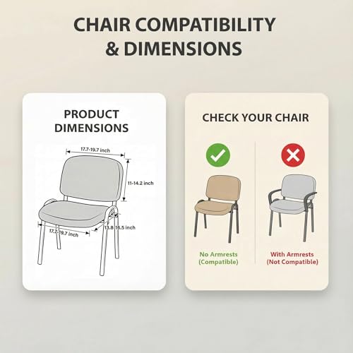 Deisy Dee Stretch Velvet Slipcover for Stacking Chairs - Universal Fit for Office, Conference, Waiting Room & Guest Chairs (Back & Seat Covers) (Pink) - color: Pink