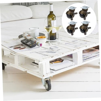 YARNOW Furniture Caster Wheels Brake Feature 4 Casters