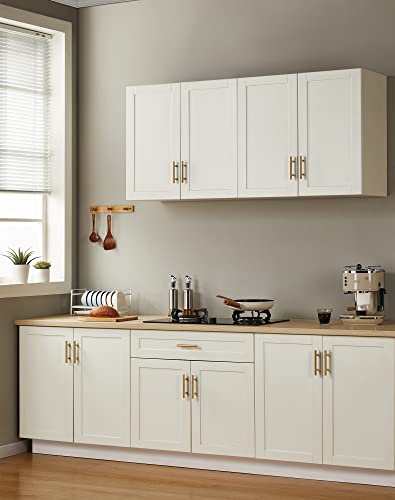 HBL' 30 Pack | 3'' Center to Center Brushed Gold Cabinet Pulls Kitchen Cabinet Handles,Made of Stainless Steel,Ideal for Cabinet,Drawer,Cupboard and Wardrobe. - color: Gold, size: 5-Inch Length (3-Inch Hole Center)