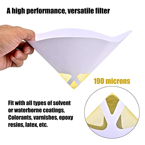 20 Gravity Spray Gun Filters Fine Mesh & 190 Micron Filter Paint Strainers
