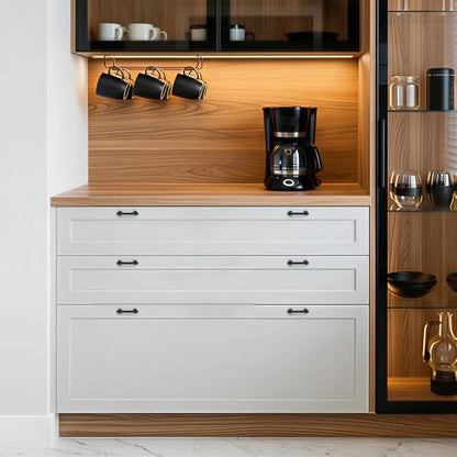 12 Pack Black Cabinet Handles, 3" Hole Center Drawer Pulls - color: Black, size: 3 Inch Hole Centers