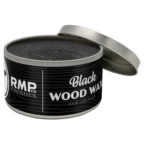 RMP Finishes Wax for Wood Finishing, Unfinished Furniture, Cutting Boards, Butcher Blocks, Food Grade, Vegan, Black, 16 oz. - color: Black, size: 16 Fl Oz