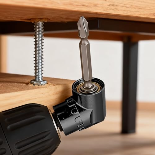 Right Angle Drill Driver, 105 Degree Adapter for Electric Drill, Screwdriver, and DIY Home Projects（Black） - color: Black