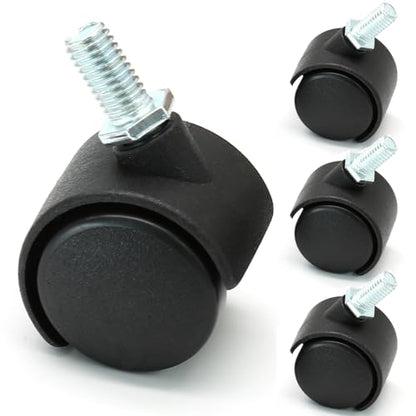 Murtenze 1 Inch Nylon Swivel Stem Caster Wheels, 4Pcs, M8 Thread - style: 1 Inch Stem