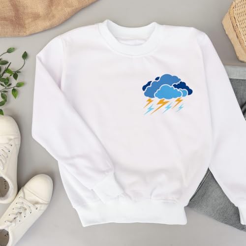 Cloud Lightning Stencil, Rain Reusable Painting Template - style: Clouds