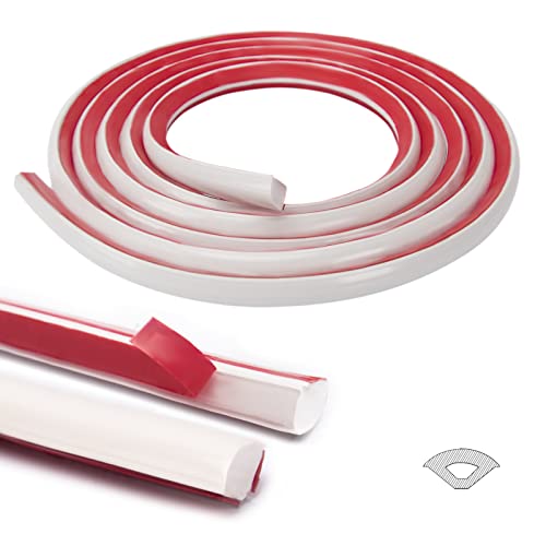 Art3d 10 ft Flexible Peel and Stick Wall Molding Trim Caulk Strip, White - color: White, size: 10 feet