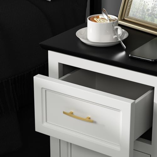 homdiy 5 Pack Brushed Gold Cabinet Pulls, Solid Zinc Alloy, 3 Inch CC - color: Matte Gold, size: 3 Inch Hole Center