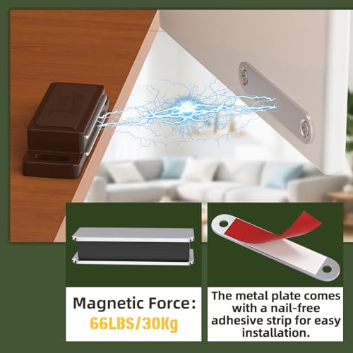 Cabinet Magnet Latch Jiayi Door Magnetic Wardrobe Catch - color: Brown