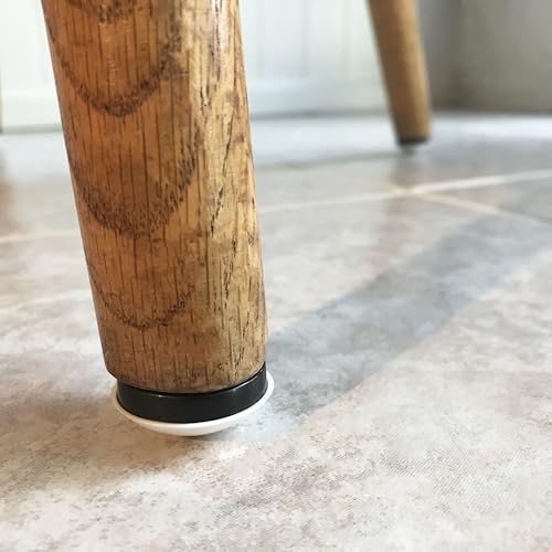 Waxman Consumer Group 4628195N 1-1/8" White Domed Furniture Glides 4 Count - size: 1-1/8", style: Angled Furniture Legs