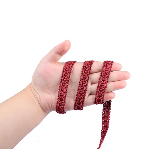10 Yard 0.7 Inch Gimp Braid Trim, Wine - color: Wine