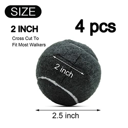 Precut Tennis Balls for Walker and Furniture Legs,4 Pack - color: Black, size: 4 Pack