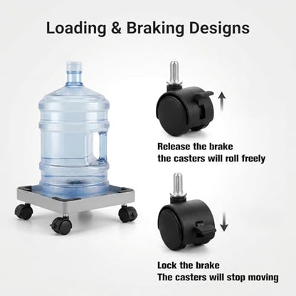 4Pcs 1 Inch Swivel Caster Wheels, Locking Casters Heavy Duty