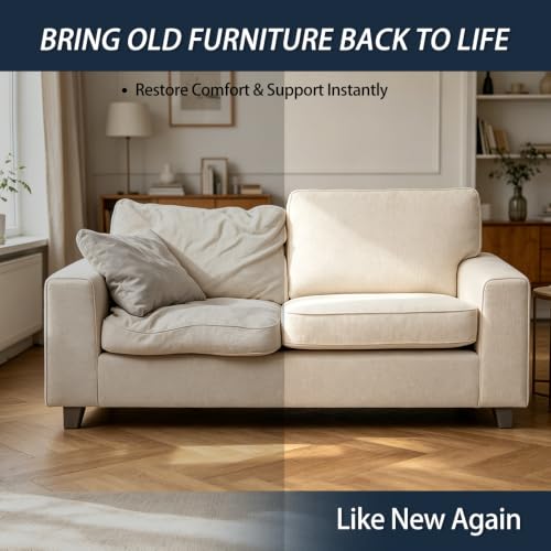 Upholstery Foam Pad, 72x24x2in Cushion Replacement for Couch - size: 72x24x2in