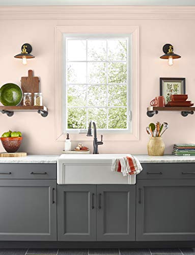 KILZ TRIBUTE Paint & Primer, Interior, Eggshell, Angelic Pink, 1 Gallon - color: ANGELIC PINK, size: 128 Fl Oz (Pack of 1), style: Eggshell