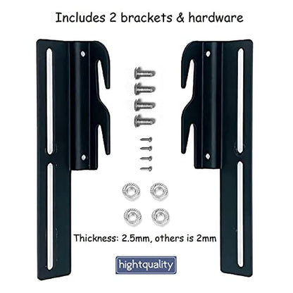 4pcs 711 Bolt-On to Hook-On Bed Frame Conversion Brackets for Headboard or Footboard,Bed Hook Adapter kit with Hardware, Hook on Bed Rails Brackets(Black) - size: 4pcs 711 brackets