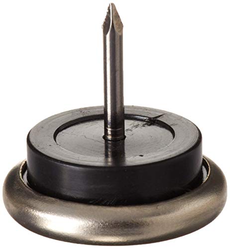 Shepherd Hardware 9100 1-Inch Nail On Furniture Glides with Satin Nickel Base, 4-Pack - size: 1-Inch