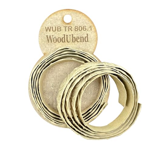 WoodUBend Trim TR806.1 100x1.3cm Heat Bendable & Flexible Wood Trims - DIY Craft, Furniture & Home Decor - Easy to Apply & Paint - Versatile, Reusable & Durable - size: TR806.1