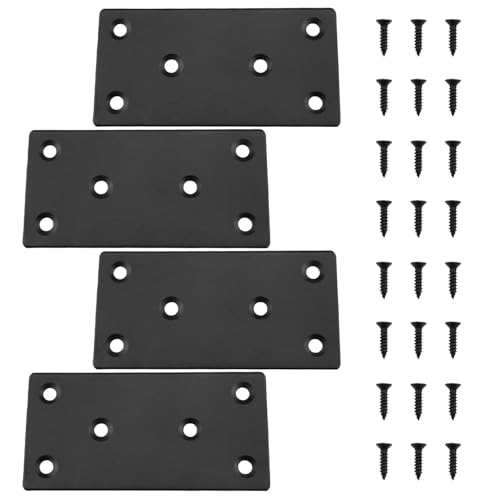 Lovelysp Stainless Steel 6-Hole Mending Plate with 24 Screws 4PCS