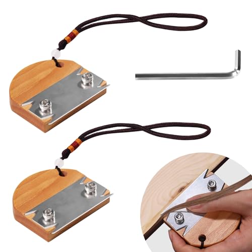 2 Pack Edge Banding Trimmers for woodworking,Stainless Steel Blades - size: 2 Trimmers with Replacement Blades