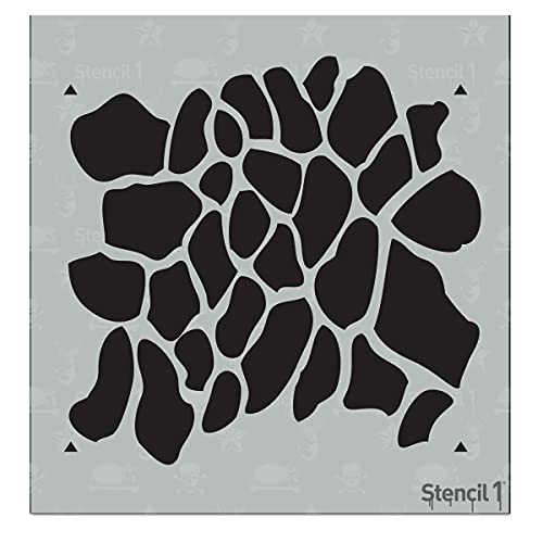 Stencil1 Giraffe Print Stencil 5.75" x 6" Safari Animal Pattern Painting - color: Giraffe Print Stencil - 5.75" x 6"