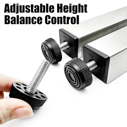 8-Pack Adjustable Furniture Leveling Feet, 30x30mm Square Insert - size: 30x30mm