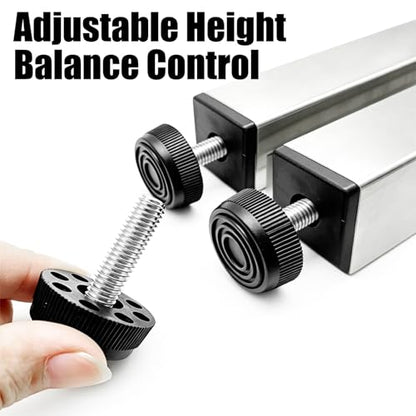 8-Pack Adjustable Furniture Leveling Feet, 30x30mm Square Insert - size: 30x30mm