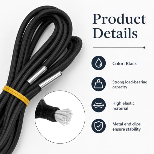 JIEYAO 8Pcs Universal Replacement Elastic Cords for Zero Gravity Chair