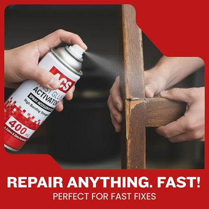 ACS Fast Glue Activator Spray, High Bonding Strength, 400ml - size: Activator