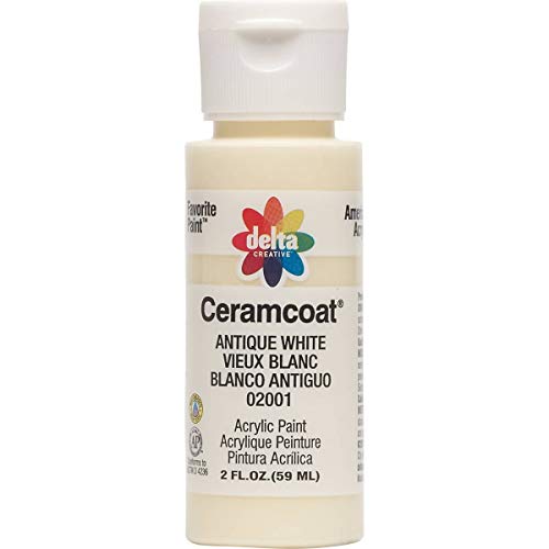 Delta Creative Ceramcoat Acrylic Paint in Assorted Colors (2 oz), 2001, Antique White - color: Antique White, size: 2 Fl Oz (Pack of 1)
