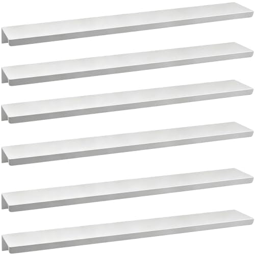 11.8 Inch Finger Pull 6Pcs, 8.82 Inch Hole Centers, Aluminum Alloy, Silver - color: Silver, size: 300mm/11.8", style: Straight Edge