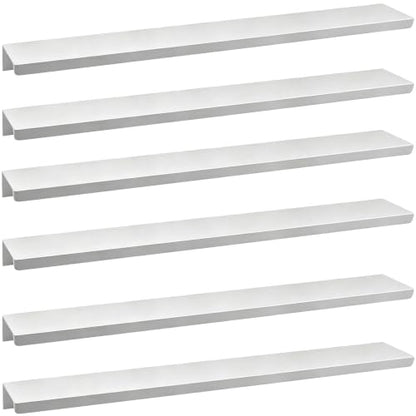11.8 Inch Finger Pull 6Pcs, 8.82 Inch Hole Centers, Aluminum Alloy, Silver - color: Silver, size: 300mm/11.8", style: Straight Edge