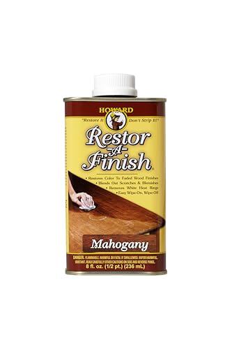 Howard Products Restor-A-Finish, Wood Stain to Restore a Finish for Wood Surfaces, Mahogany, 8 Fl Oz, Pack of 1 - color: Mahogany, size: 8 oz