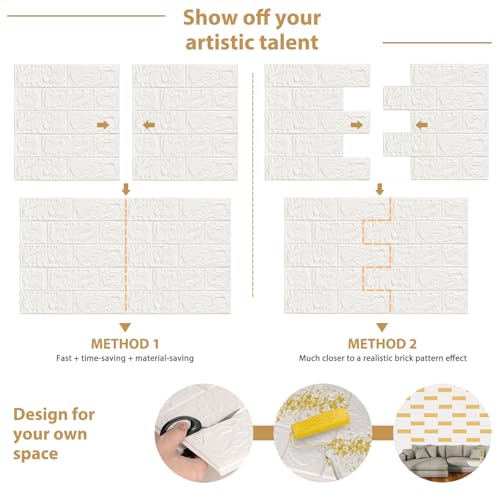 JOLOV 3D Wall Panels Peel and Stick, Waterproof PE Foam (30)
