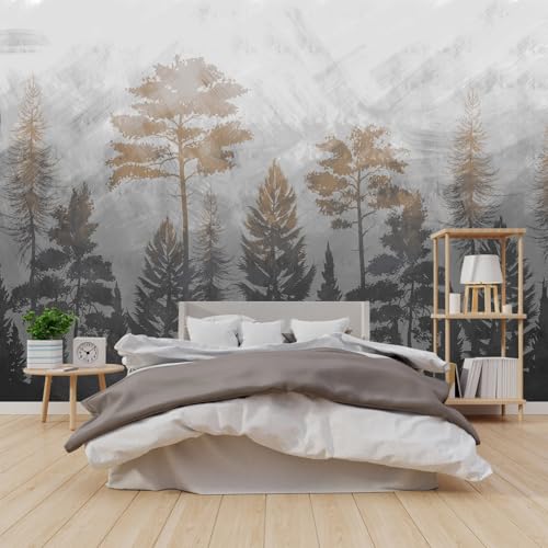 Abstract Forest Wallpaper Peel-and-Stick 85"x118" - color: ZZSL-01, size: 85"x118"