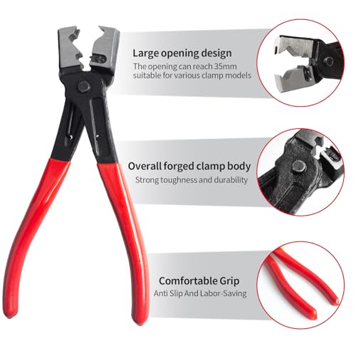 4 Pieces Electrical Disconnect Pliers for Cars, Automotive Electrical Plug Connector Disconnect Tool and Connector Separator and Hose Clamp Pliers - style: Electrical Disconnect Pliers Set 5