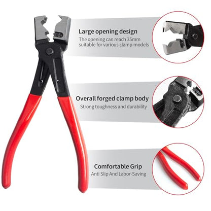 4 Pieces Electrical Disconnect Pliers for Cars, Automotive Electrical Plug Connector Disconnect Tool and Connector Separator and Hose Clamp Pliers - style: Electrical Disconnect Pliers Set 5